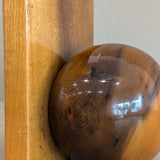 Single Vintage Myrtlewood Chunky Sphere Bookend