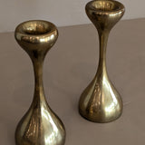 Pair of Midcentury Swedish Brass Candleholders