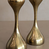 Pair of Midcentury Swedish Brass Candleholders