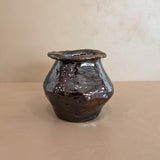 Organic Brown Glaze Signed Studio Pottery Vase