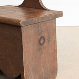 Primitive Handmade Stepstool with Scallop Detailing