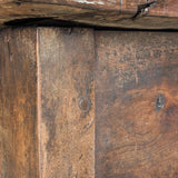 Antique Late 1700s to Mid 1800s Dark Wooden Walnut French Farm House Table with Drawers