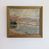 Signed and Framed 1935 Danish Impressionist Landscape Oil Painting