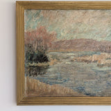 Signed and Framed 1935 Danish Impressionist Landscape Oil Painting