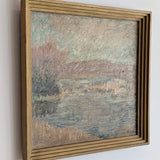 Signed and Framed 1935 Danish Impressionist Landscape Oil Painting