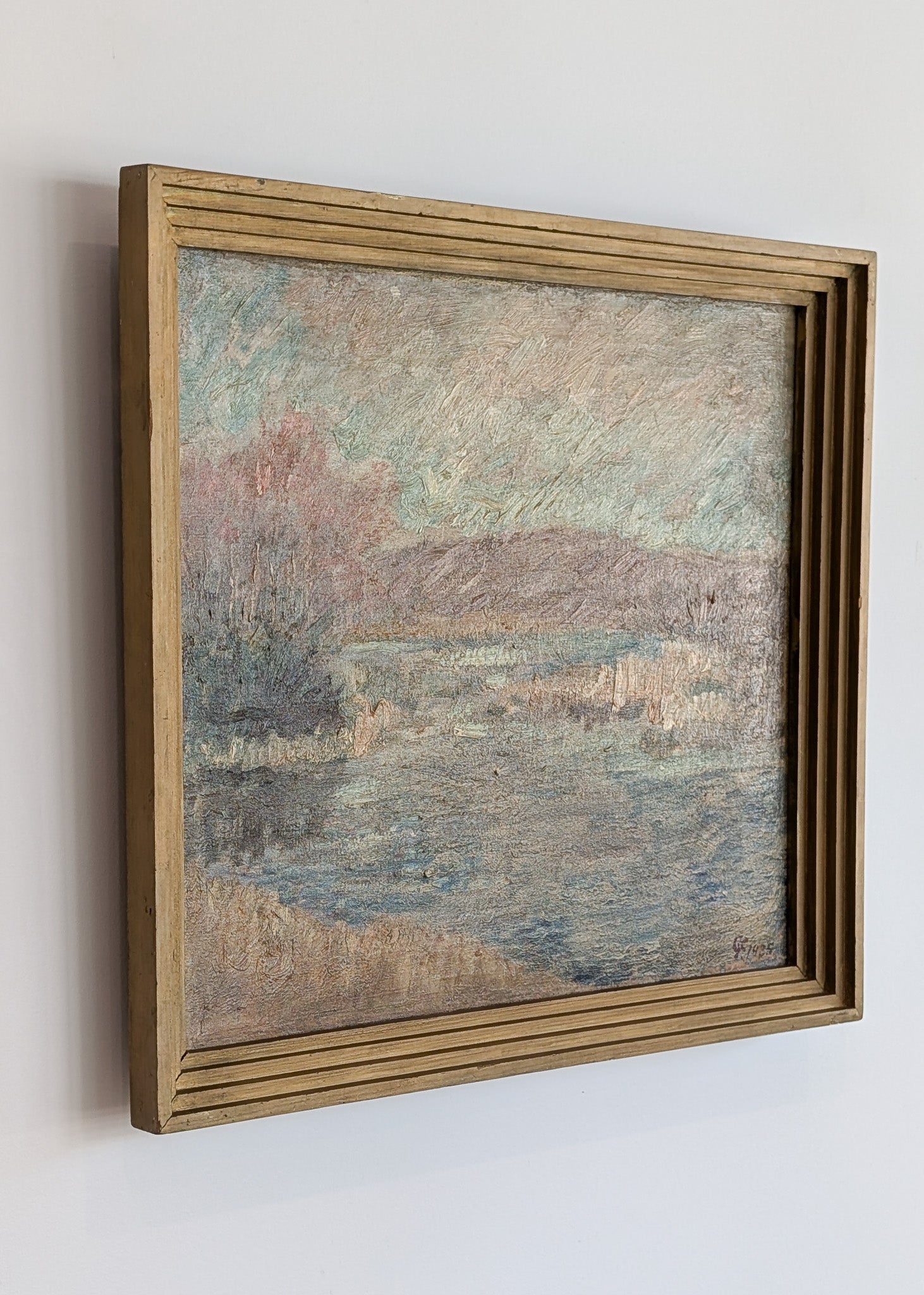 Signed and Framed 1935 Danish Impressionist Landscape Oil Painting