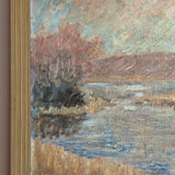 Signed and Framed 1935 Danish Impressionist Landscape Oil Painting