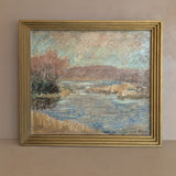 Signed and Framed 1935 Danish Impressionist Landscape Oil Painting