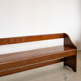 Long Vintage Primitive-Style Wooden School Bench