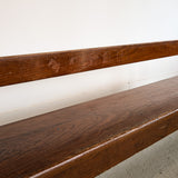 Long Vintage Primitive-Style Wooden School Bench