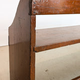 Long Vintage Primitive-Style Wooden School Bench