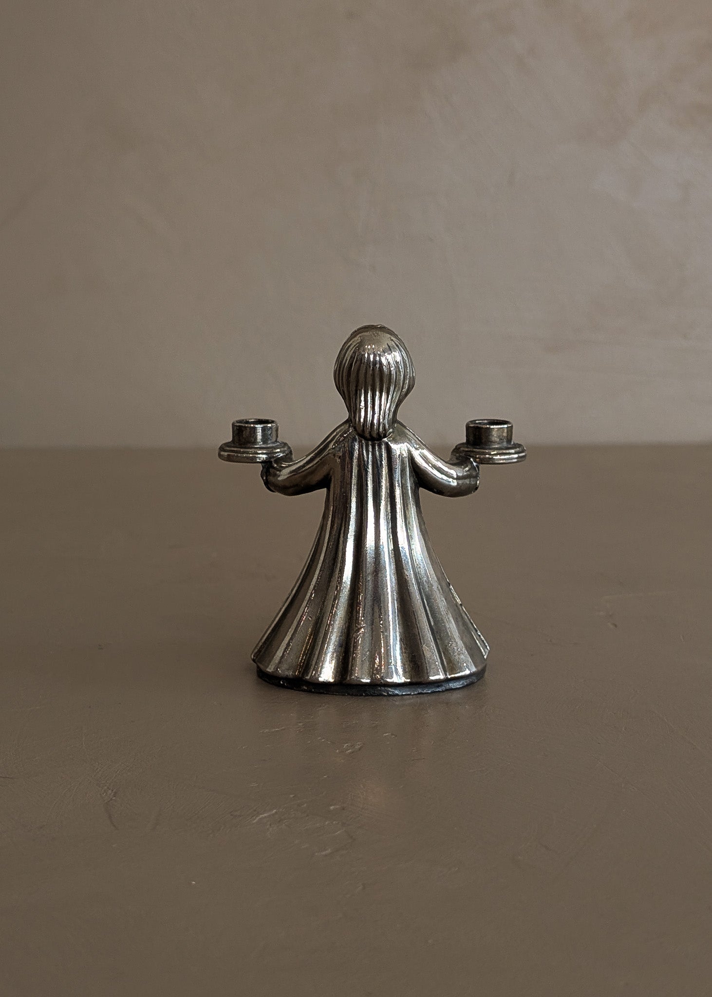 Petite Vintage Silver Choir Child Candelabra