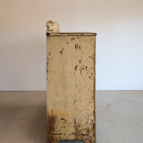 Early 1800s Rare Yellow Painted Jelly Cabinet with Eagle Scroll Gallery