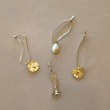 Set of 4 Petite Shell Ornaments with Gold Detailing