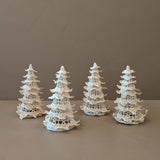 Set of 4 Vintage Crocheted Trees