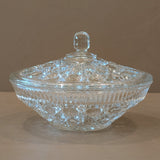 Vintage Lidded Glass Candy Dish