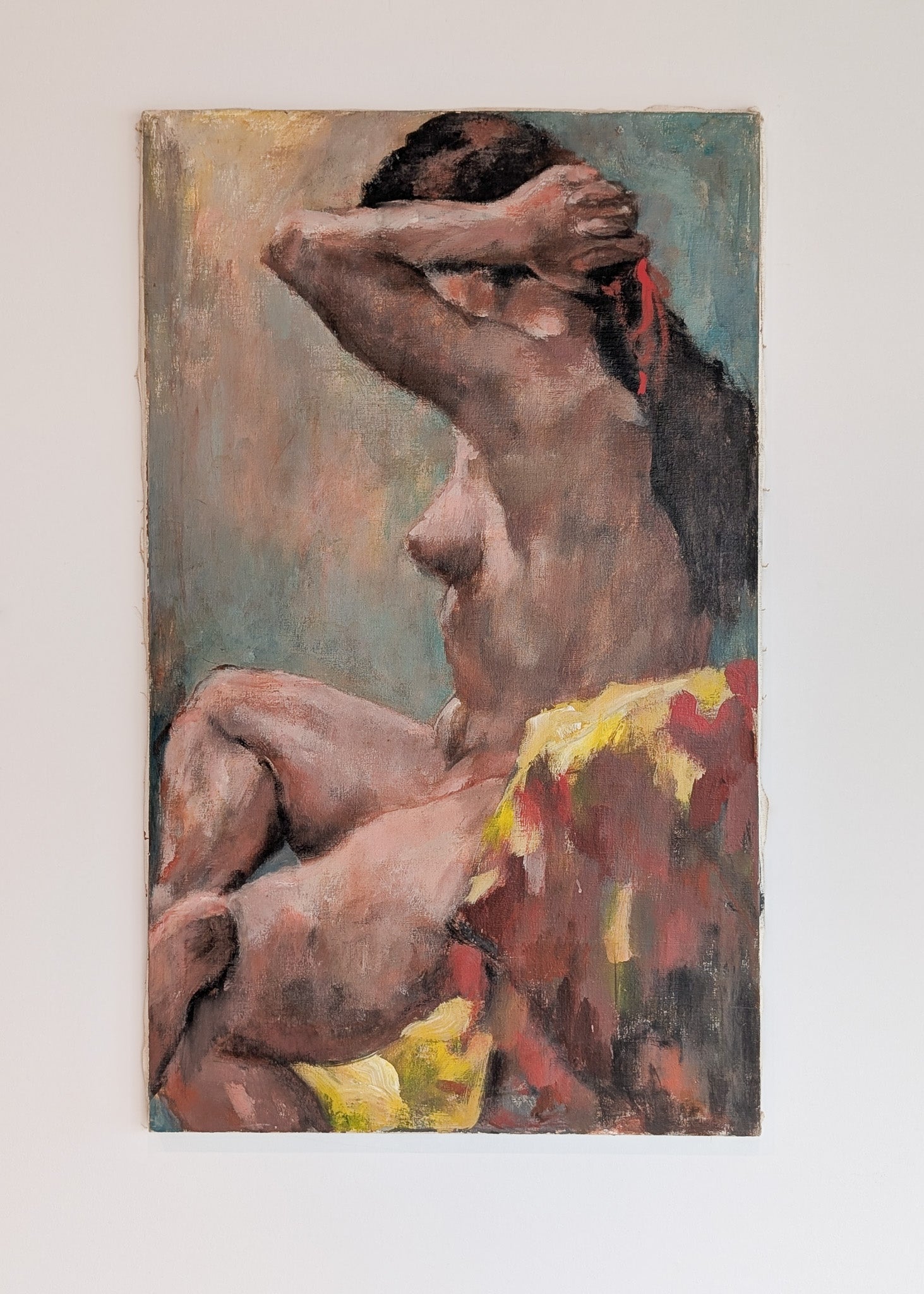 Large Colorful Nude Impressionist Painting by Thelma Thal