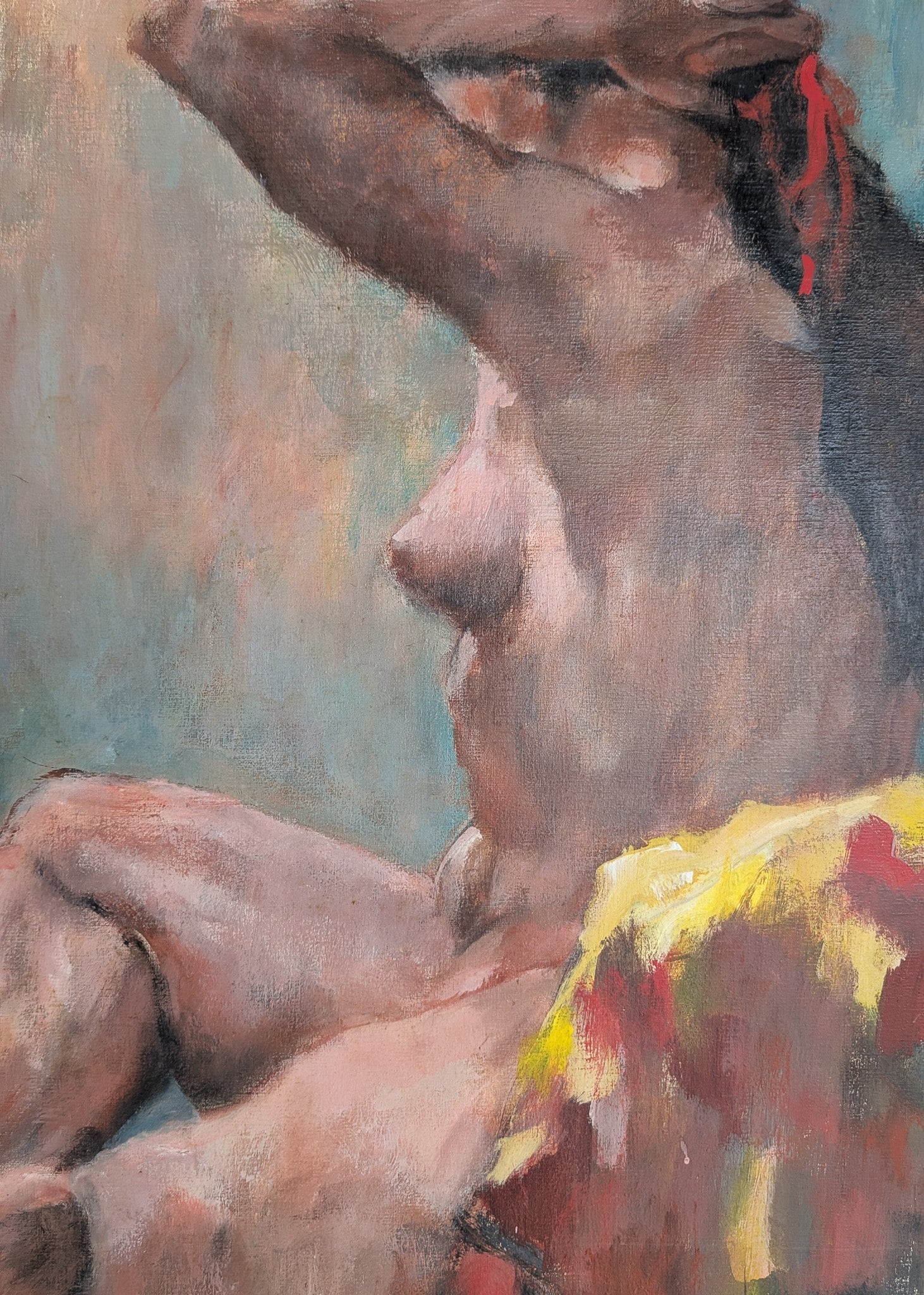 Large Colorful Nude Impressionist Painting by Thelma Thal