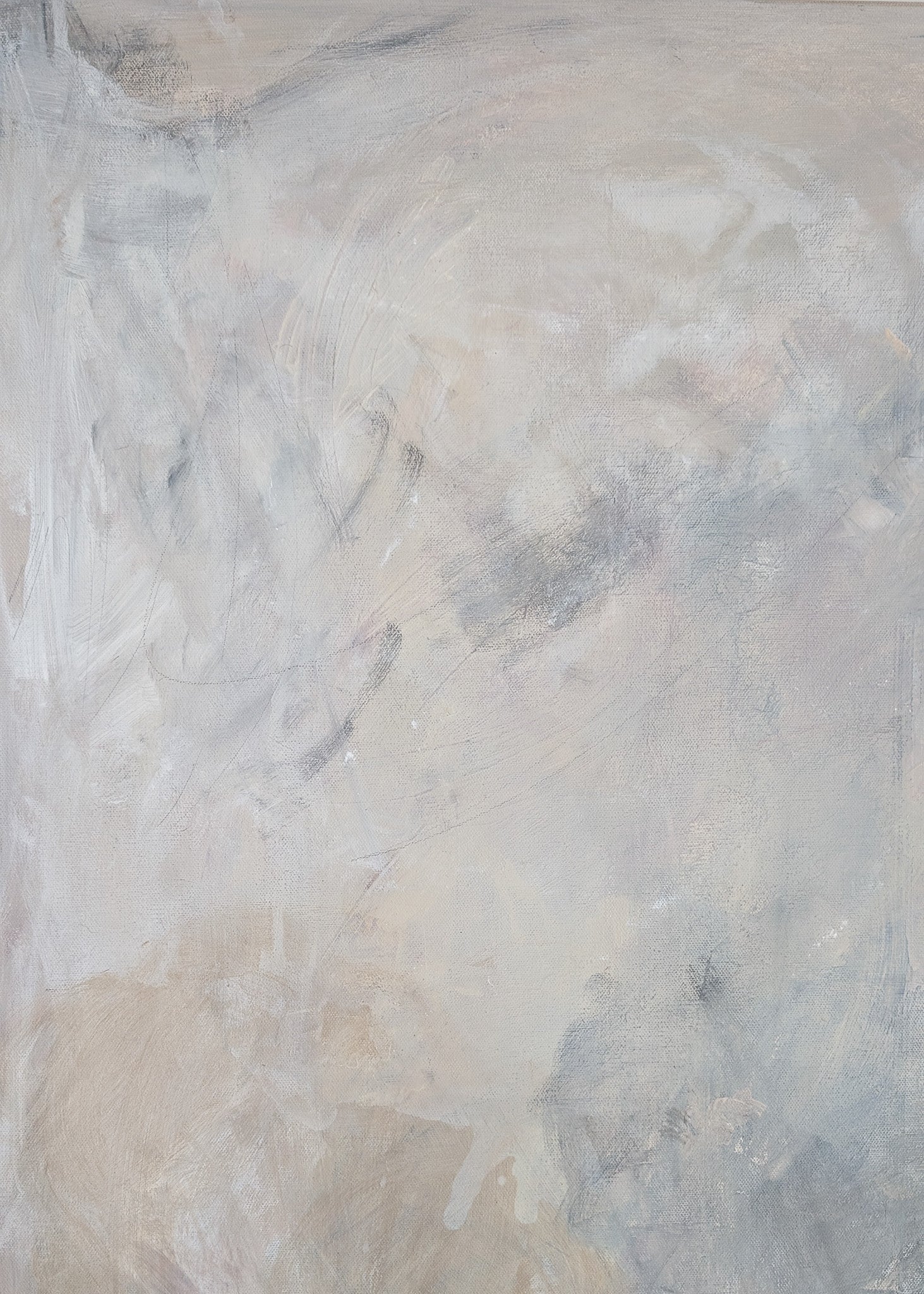 "I Must" Original 36" x 36" Large Neutral Abstract Painting