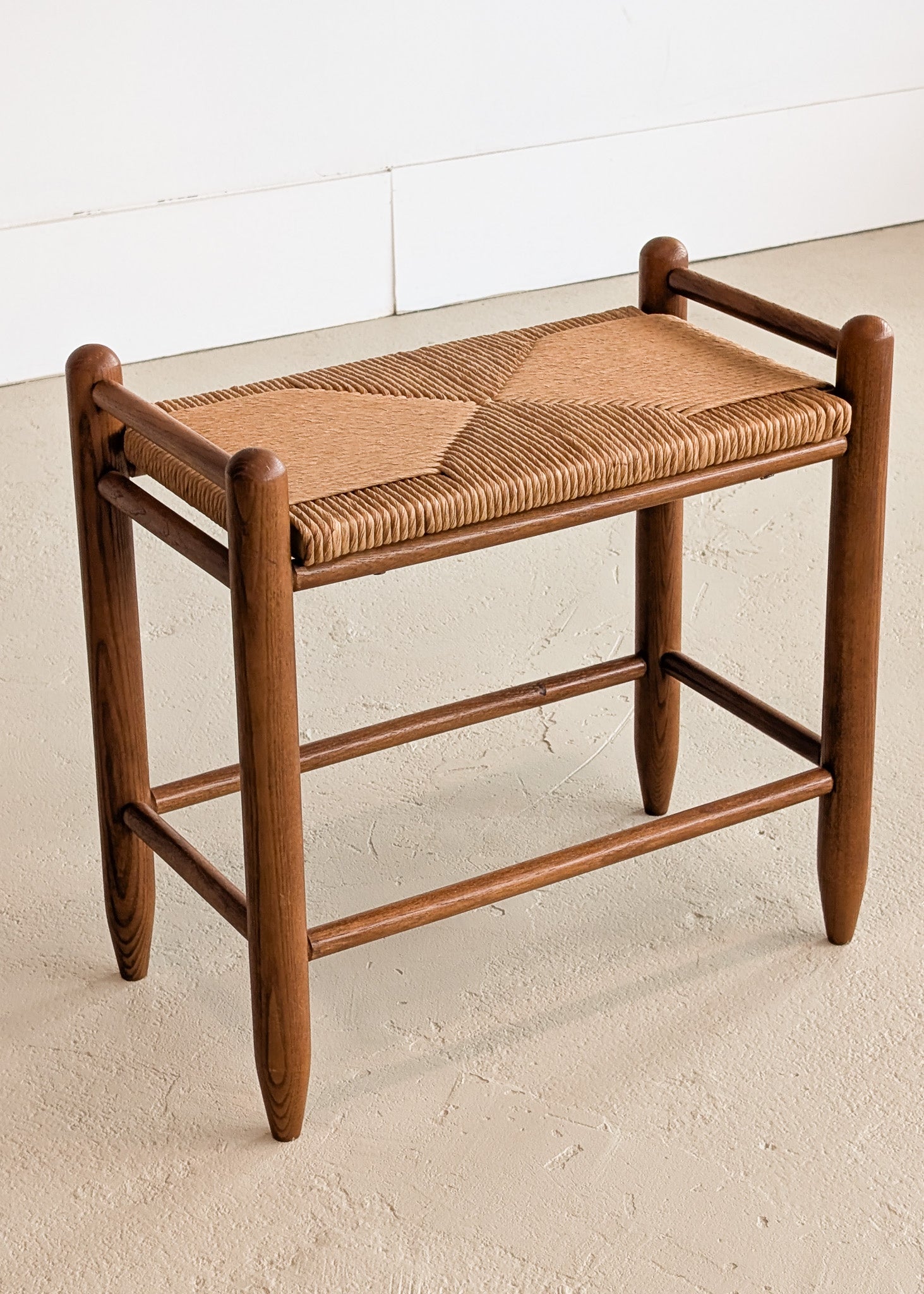 Danish-Style Paper Cord and Wood Stool #1