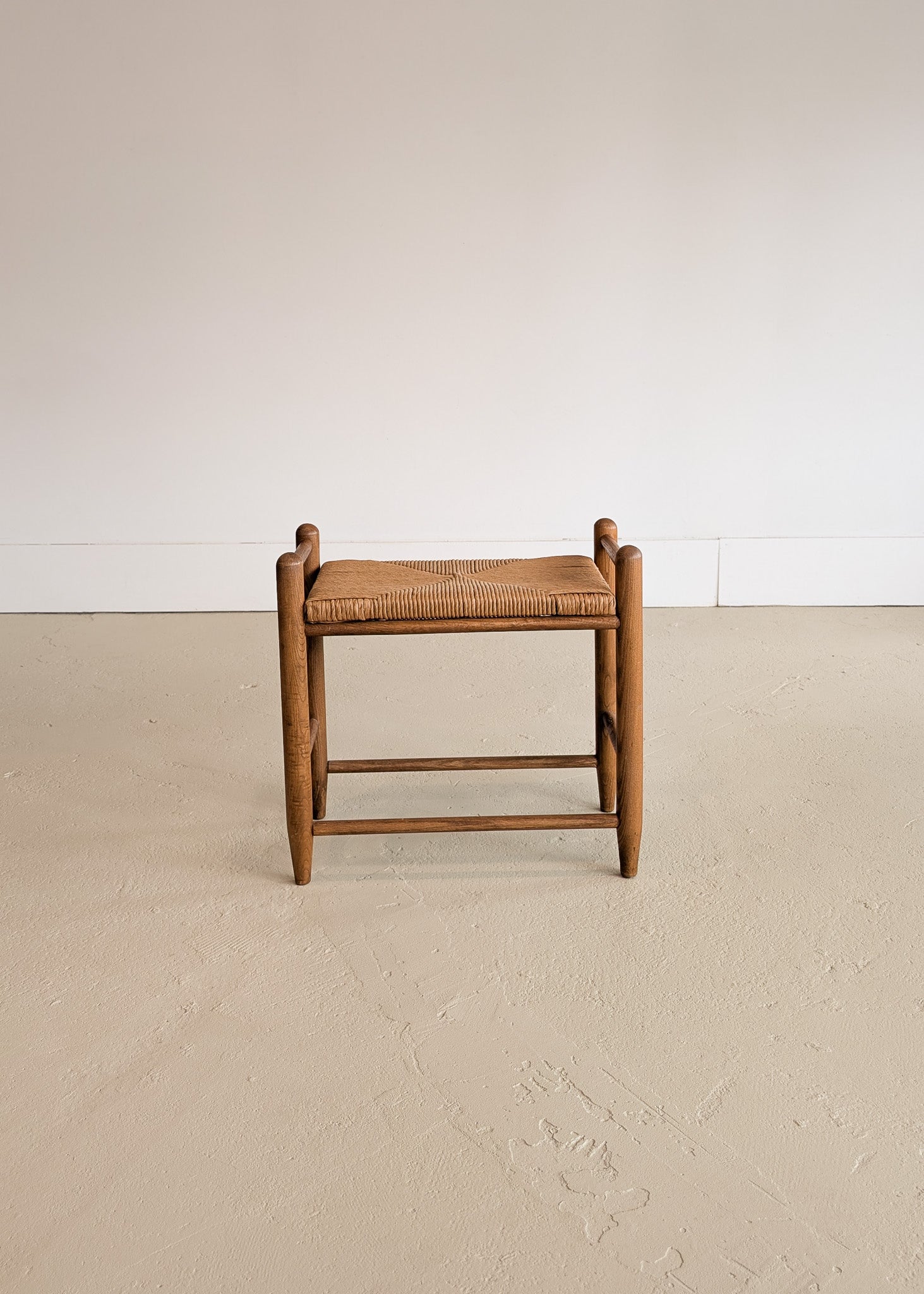 Danish-Style Paper Cord and Wood Stool #2