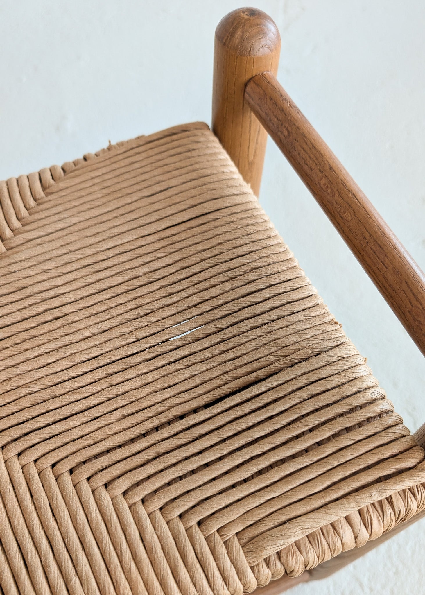 Danish-Style Paper Cord and Wood Stool #2