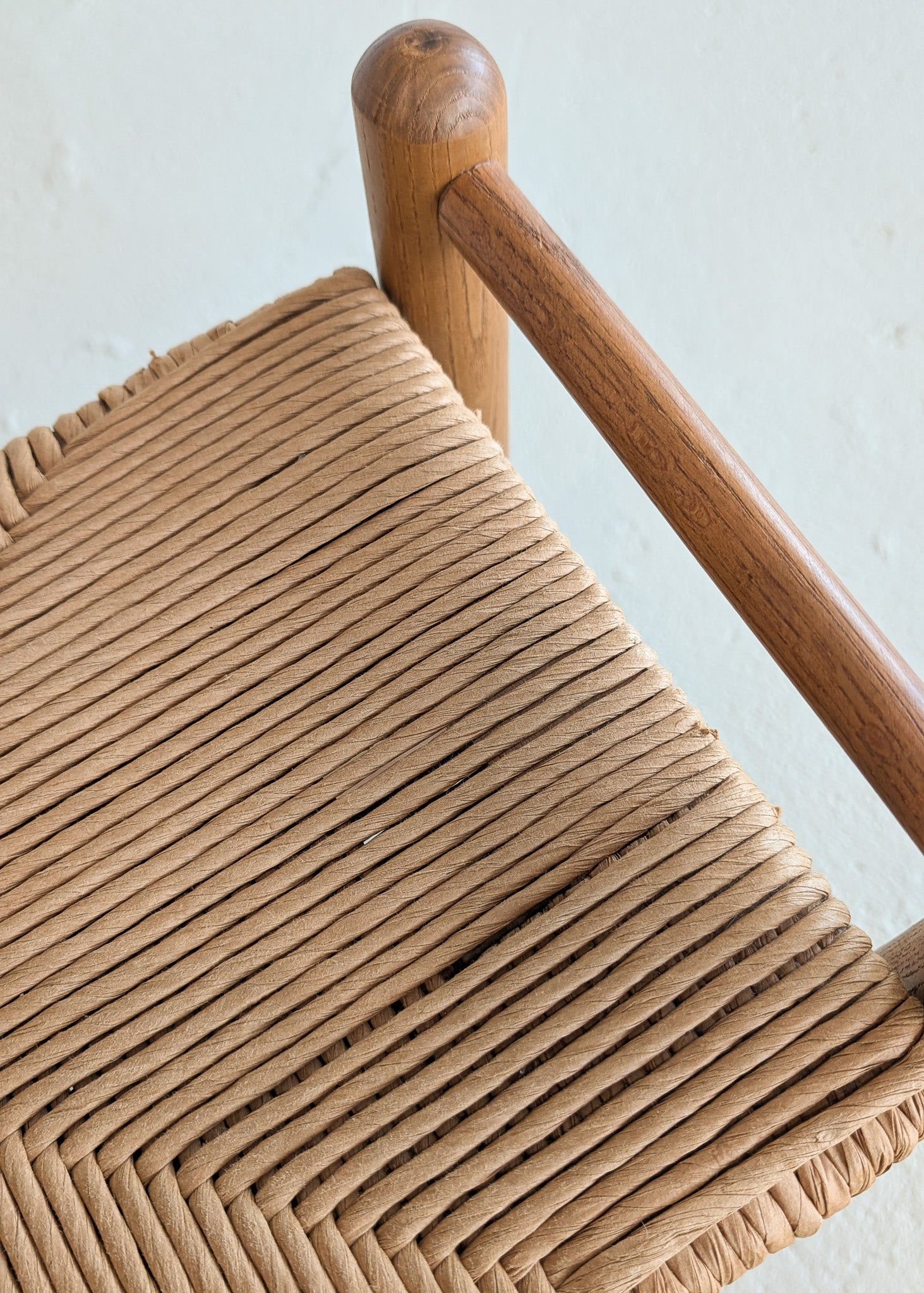 Danish-Style Paper Cord and Wood Stool #2