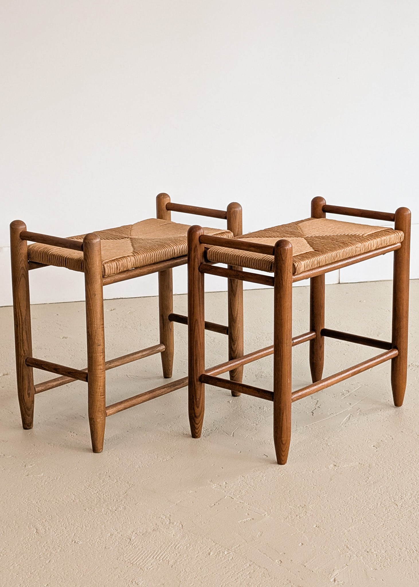 Danish-Style Paper Cord and Wood Stool #1