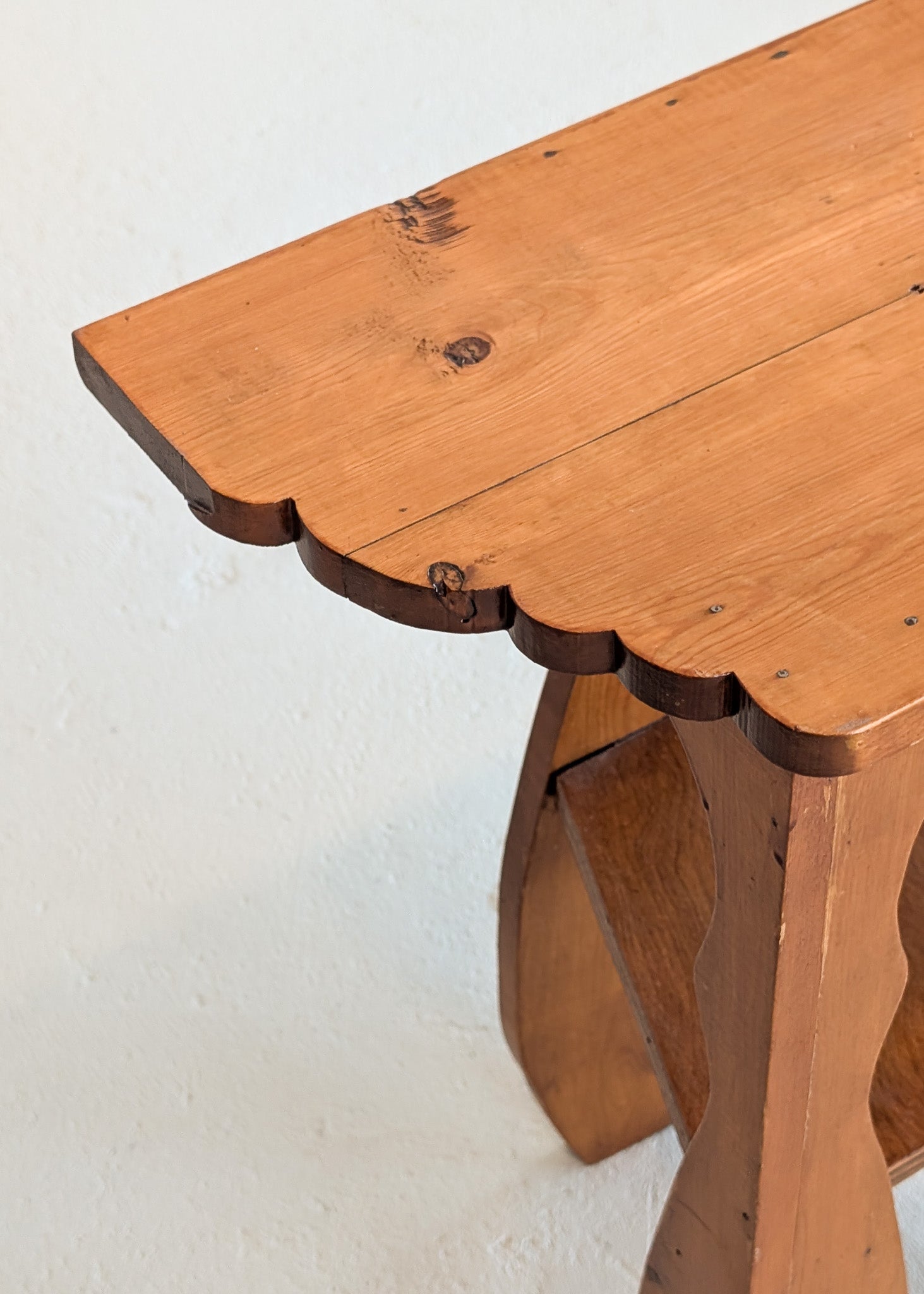 Unique Vintage Handcrafted Wooden Side Table