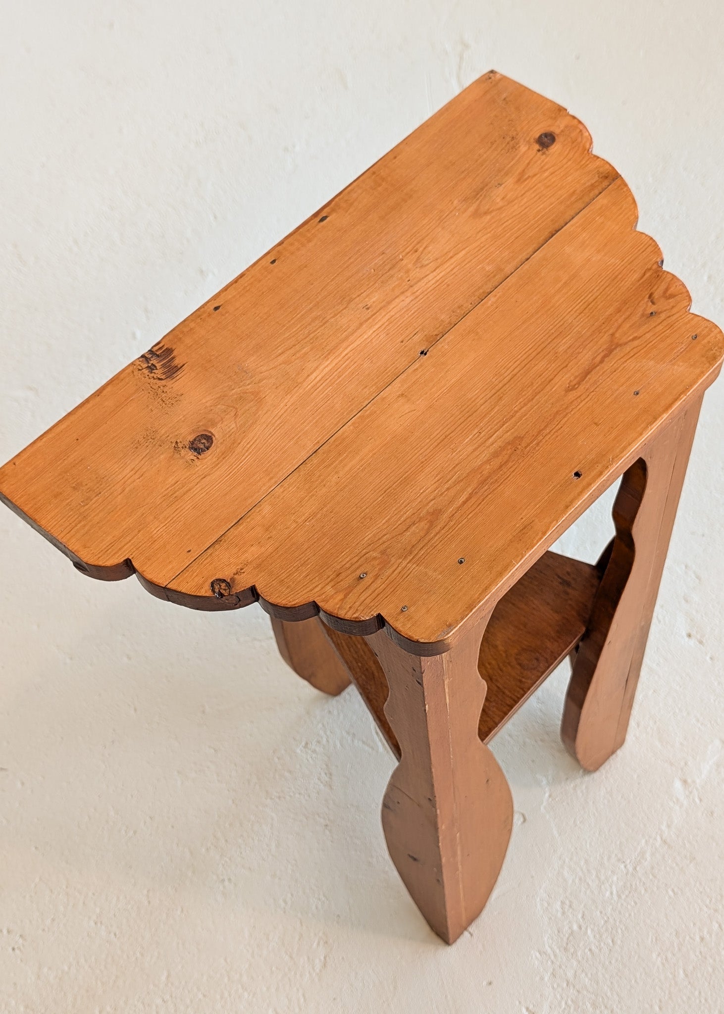 Unique Vintage Handcrafted Wooden Side Table