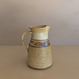 Vintage Neutral and Warm Signed Studio Pottery Pitcher