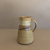 Vintage Neutral and Warm Signed Studio Pottery Pitcher