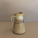 Vintage Neutral and Warm Signed Studio Pottery Pitcher