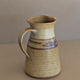 Vintage Neutral and Warm Signed Studio Pottery Pitcher