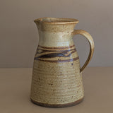 Vintage Neutral and Warm Signed Studio Pottery Pitcher