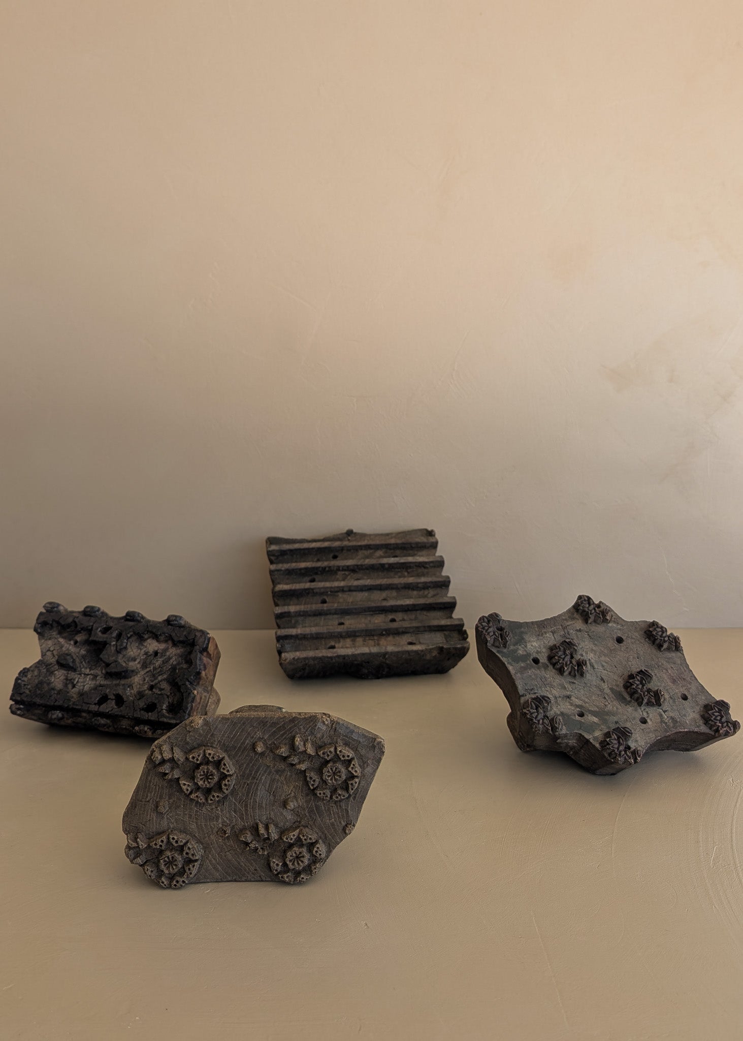 Vintage Indian Hand-carved Wooden Printing Block #7