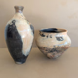 Neutral Signed Studio Pottery Raku Vase