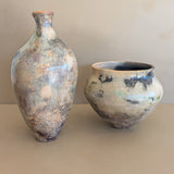 Neutral Signed Studio Pottery Raku Vase