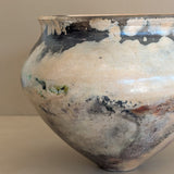 Neutral Signed Studio Pottery Raku Vase