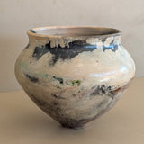 Neutral Signed Studio Pottery Raku Vase