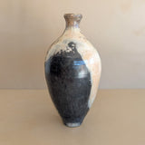 Tall Neutral Signed Studio Pottery Ovoid Raku Vase