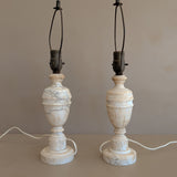 Pair of Vintage Italian Alabaster Lamps