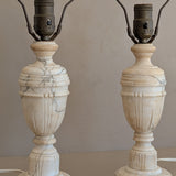 Pair of Vintage Italian Alabaster Lamps