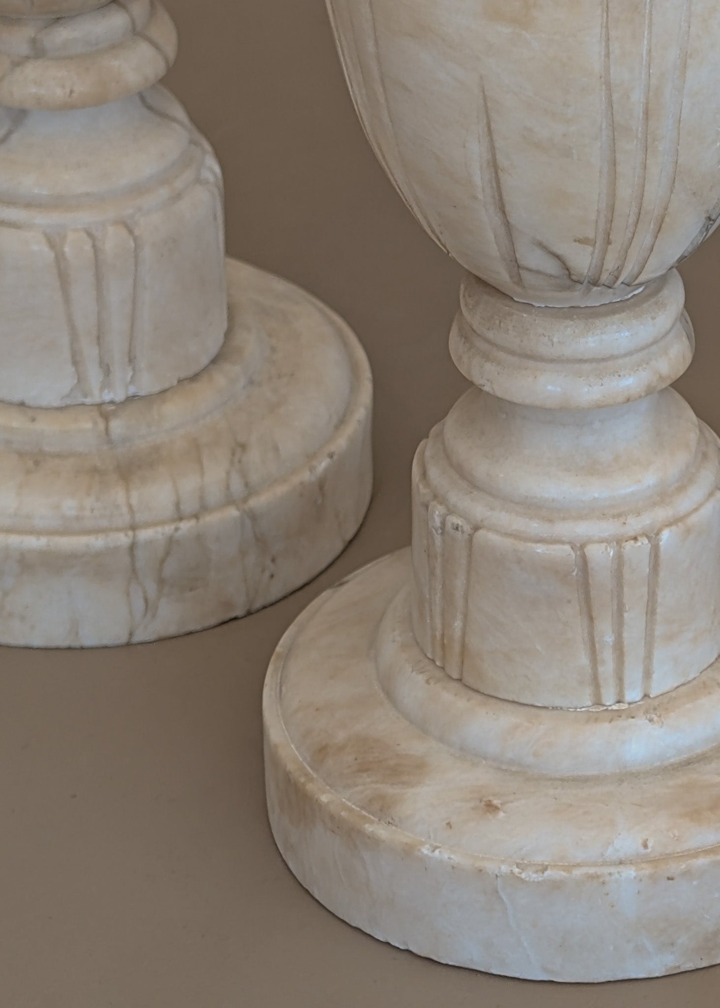 Pair of Vintage Italian Alabaster Lamps