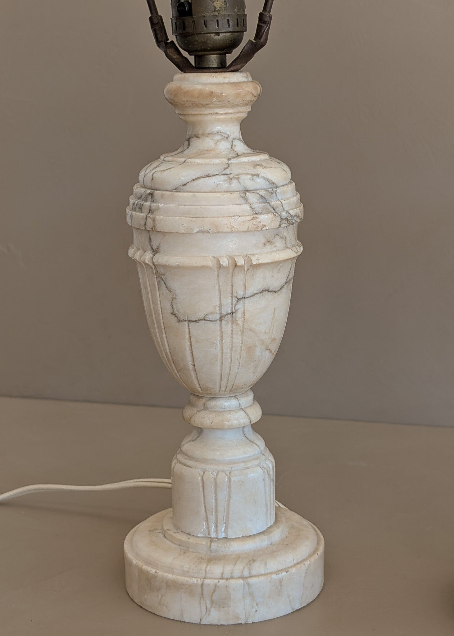 Pair of Vintage Italian Alabaster Lamps