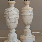 Pair of Vintage Italian Alabaster Lamps