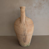 Vintage Amphora-Style Turkish Olive Oil Jug with Wavy Freeform Etchings #4 - 17-1/2" Height