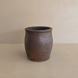 Antique Dark Brown Crock