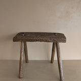 Antique European Primitive Wooden Stool