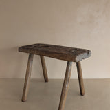 Antique European Primitive Wooden Stool